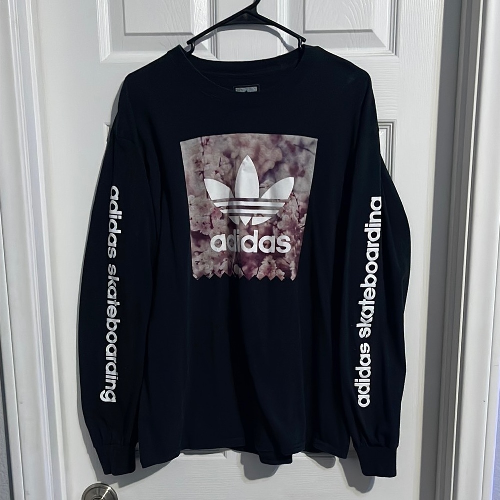 Adidas Black Long Sleeve Skateboarding Shirt